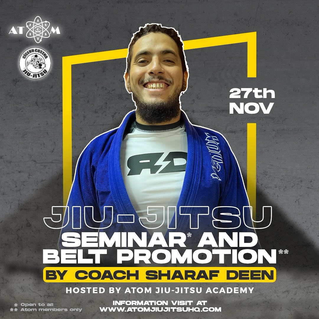 Jiu-Jitsu Seminar and Belt Promotion – By the Black Belt Sharaf Deen